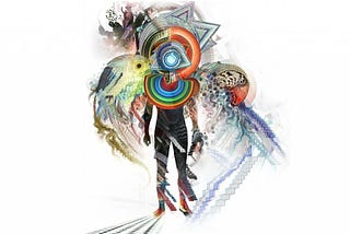 A illustrative abstract of psychological distress and feeling everything around us.