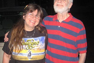 Me with my dad in 2012. Photo taken by Steve Lussie. He was a huge baseball and football fan and rooted for all the San Francisco teams!