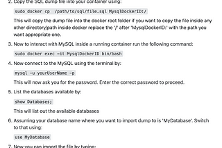 Using Docker for Mysql database