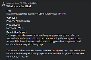 Bypassing Account Suspension Using Anonymous Posting | Facebook Bug Bounty