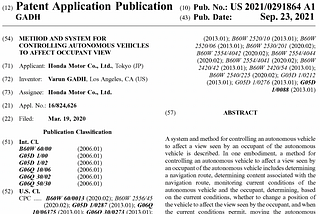 Honda’s new autonomous driving patent helps passengers see more.