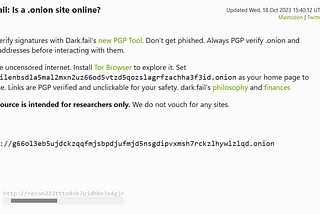 TuesdayTool 8: Dark[.] Fail, The New Hidden Wiki