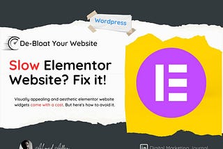 Guide to Optimizing Elementor WordPress sites by Removing Eementor Bloat