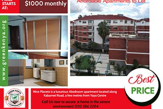AFFORDABLE APARTMENTS TO LET NEAR HURLINGHAM AND YAYA CENTRE