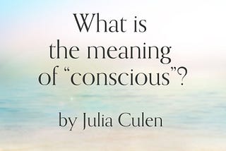 What does “Conscious” really mean?