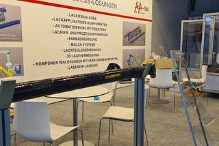 Paint Expo 2022 — Our composite robotic arm at the stand of Ha-Tec Automation
