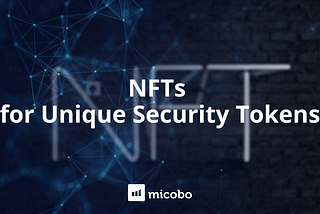 NFTs for Unique Security Tokens