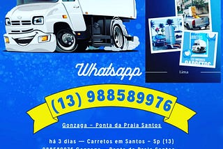 MUDANÇA EM SANTOS — SP (13) 988589976