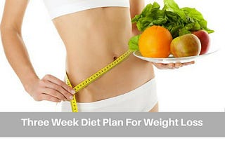 3 Week Diet Plan : The Fitness Mantra