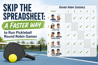 Skip the Spreadsheet: A Faster Way to Run Pickleball Round Robin Games