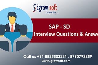 SAP SD Interview Question and Answers for Beginners