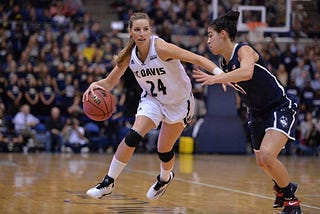 17 Sport team member Brianna Salvatore Dueck plays basketball whilst at UConn.