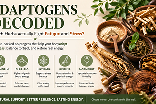 Adaptogens Decoded: What Really Works for Fatigue, Cortisol, and Burnout
