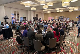 Speed networking portion of Achieve Biz Explosion Conference