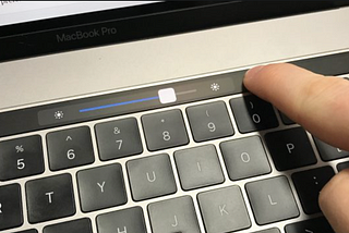 Macbook Pro 16 inch 2016 model’s brigthness button slider
