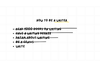 How to be a writer