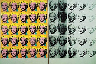 Andy Warhol — Marilyn Monroe, diptych. Image via studyblue.com