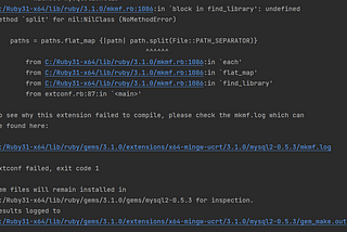 Solve error when installing mysql2 with ruby 3.1