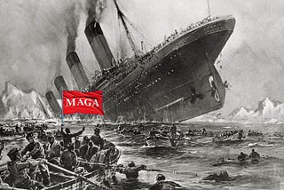 Maga Campaign Hits Harris Iceberg… Lowers Lifeboats