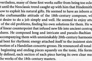 What struck me about this excerpt was Aaron Copland’s connection between composers Paul Hindemith…