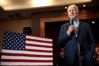 Former Vice President of the United States Joe Biden speaking with supporters at a community event in Henderson, Nevada.