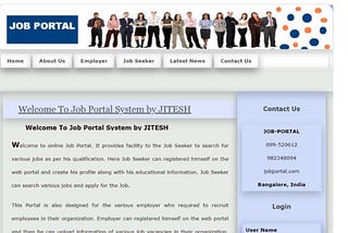 Online Job Portal IN PHP, CSS, JavaScript, AND MYSQL