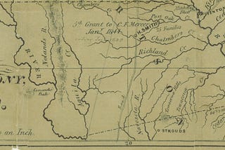 Map of the Mercer Colony in Texas