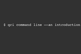 An Intro to Qri Command Line