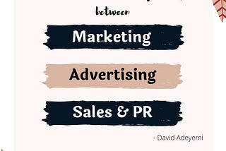 Marketing, Advertising, Sales & PR — The Variability