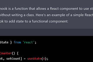 I have asked ChatGPT to write a simple React hook