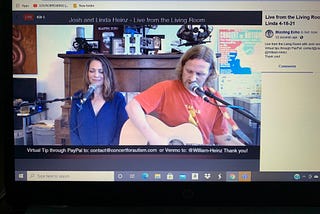 The Blasting Echo Josh and Linda Heinz Live From The Living Room Concert Review 4/18/2021
