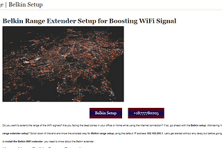 Belkin Range Setup for Boosting Wifi Extender Signals