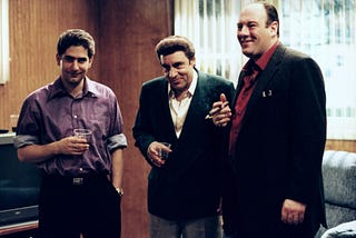 Michael Imperioli, Steven Van Zandt and James Gandolfini in ‘The Sopranos.’