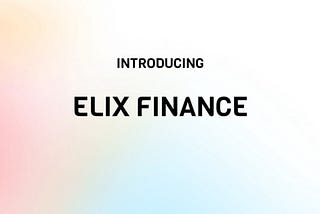 Elix Finance介绍