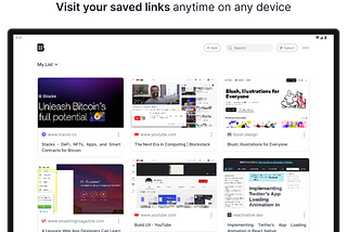 Brace.to — One of the best bookmarking apps to save links to visit later.