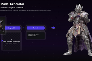 A drag and drop AI that can generate 3D printable models.
