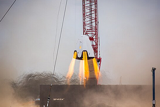 Image of “Dragon 2 hover test”