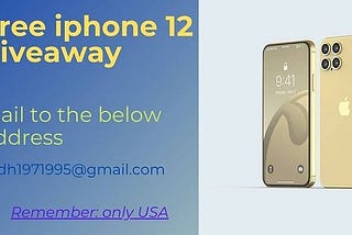 Get a free Brand New iPhone 12!