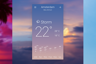 Sky-inspired Weather App Concept