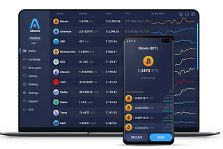 How do I get my crypto funds deposited in the Atomic wallet?