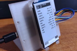 Stock ticker — front view