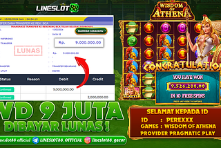 Bukti Kemenangan Jackpot 9 Juta Wisdom of Athena