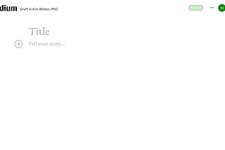A screenshot of a blank Medium story.