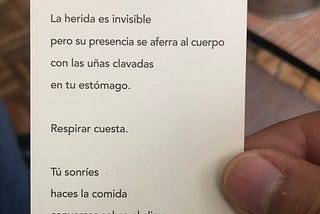 La herida es invisible