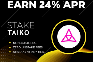 EARN UP TO 24% APR. PASSIVE INCOME WHEN YOU STAKE TAIKO WITH XBANKING PLATFORM