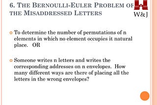 Bernoulli-Euler problem of misaddressed letters