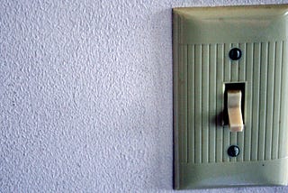 An old-fashioned lightswitch