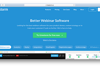 Livestorm review :  Pricing, features, & Alternatives