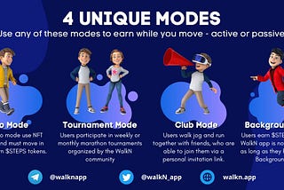 WalkN App : Four Unique Modes