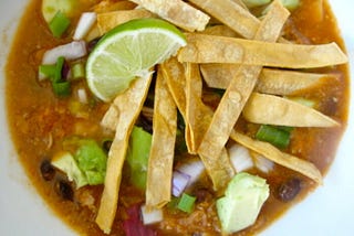 Quick Low Salt Chicken Tortilla Soup